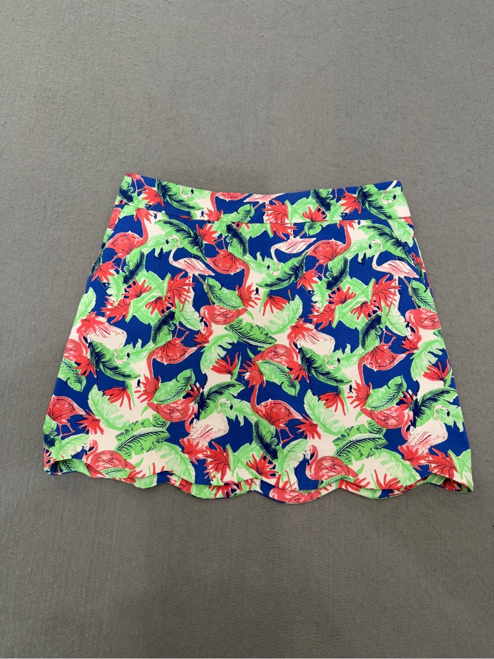 Women’s Casey & Key Petite Medium Blue Tropical Flamingo Floral Print Skort